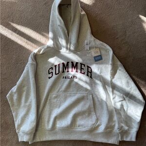GAP x Summer Fridays Heavyweight Oversized Hoodie Pale Heather Grey